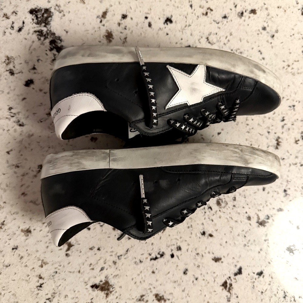 Golden Goose Deluxe Super-Star Low-Top Sneakers Black/White - S 6/36 - Picture 6 of 10